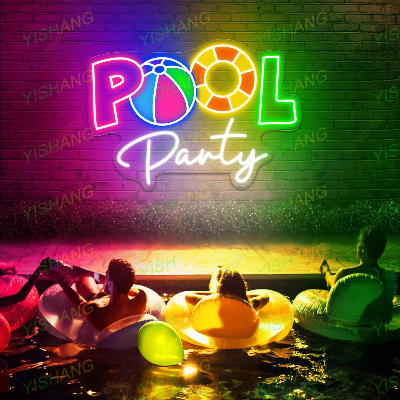 Summer Pool Party Neon Sign, Custom Party Led Light Sign, Swimming Pool LED Neon Sign, Pool Party Neon Sign, Personalization Poo