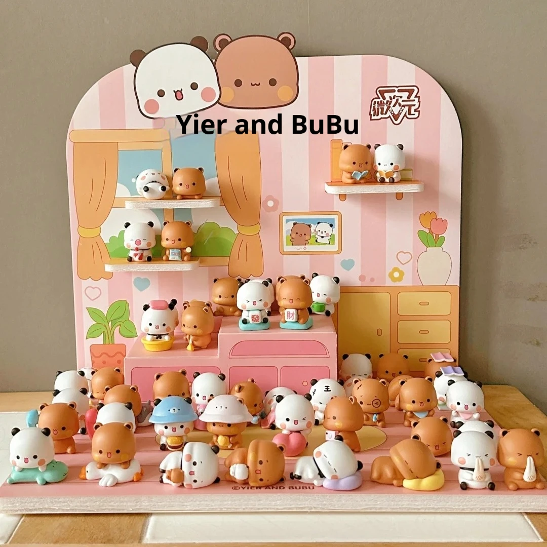 

Подлинная кукла Panda Yier и Bubu V3, серия повседневной жизни для пар, слепая коробка, милая мини-фигурка аниме, коллекция игрушек для фанатов