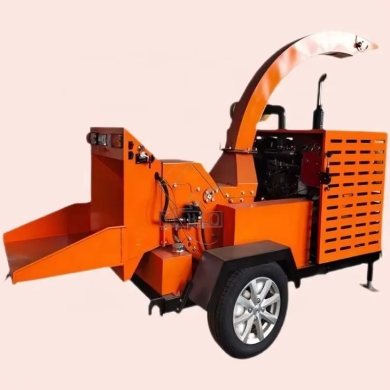 Customized Sinolink Gs150 Diesel Engine Skid Steer Large Disc Tracked Wood Chipper Conveyor Wood Chopper Garden Shredder 750kg P