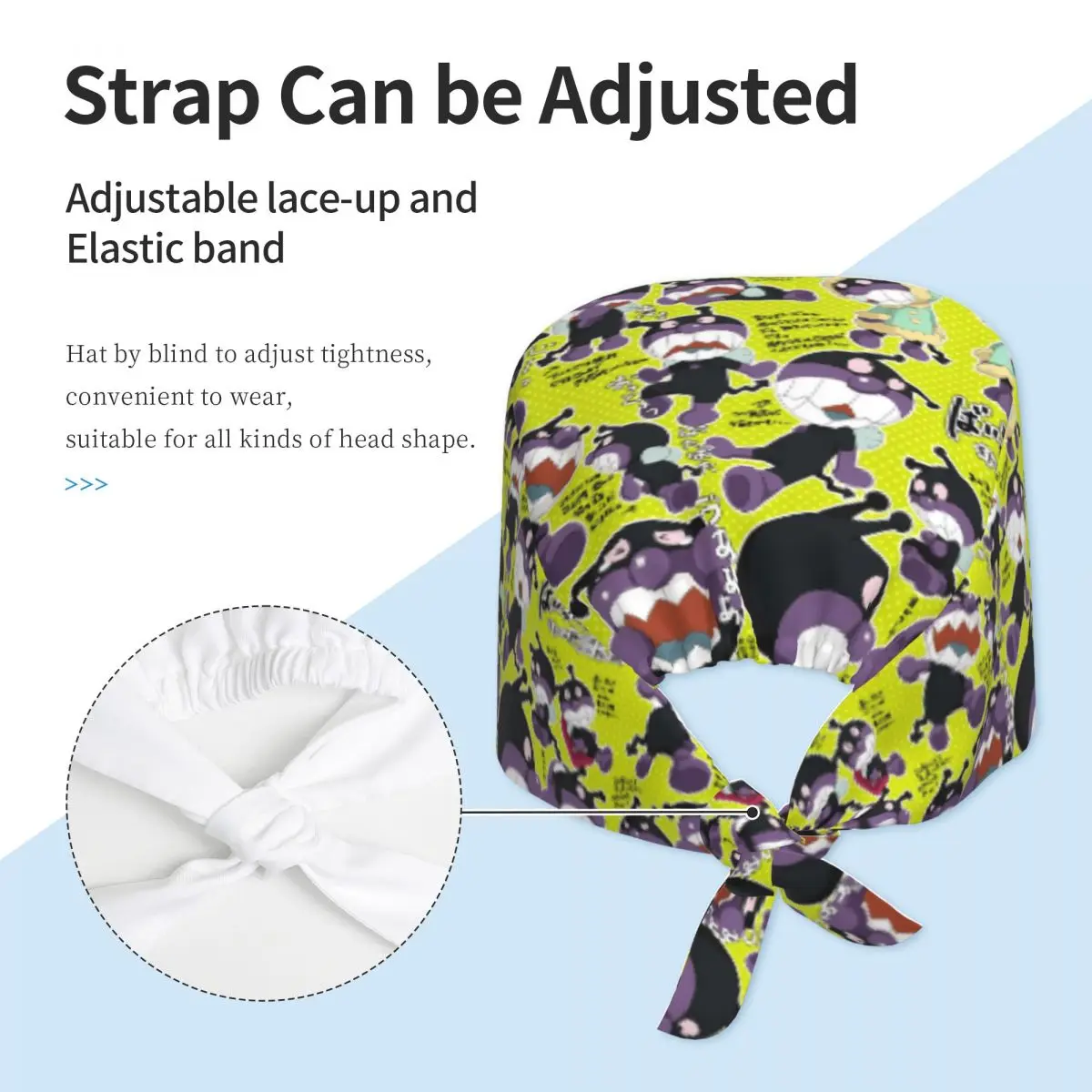 Cappelli da Infermiera Baikinman, Berretti Medici Divertenti e Traspiranti Unisex per Donne con Capelli Lunghi, Cappelli da Lavoro