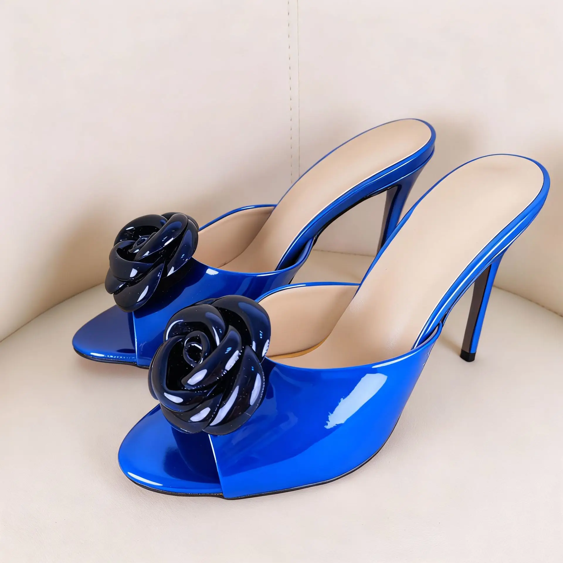 

Женские сандалии-мюли с открытым носком в стиле eBay, реальные фото