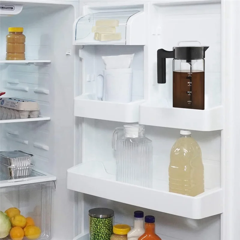 A45I Cold Brew Coffee Maker, Glass Iced Coffee Maker and Tea Infuser with Leak-Proof Pitcher with Mesh Filter