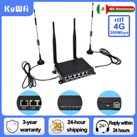 KuWFi 4G SIM Card Router Wireless WIFI Router 2.4G LTE Access Point Support VPN DDNS Hotspot Network Adapter for IP Camera