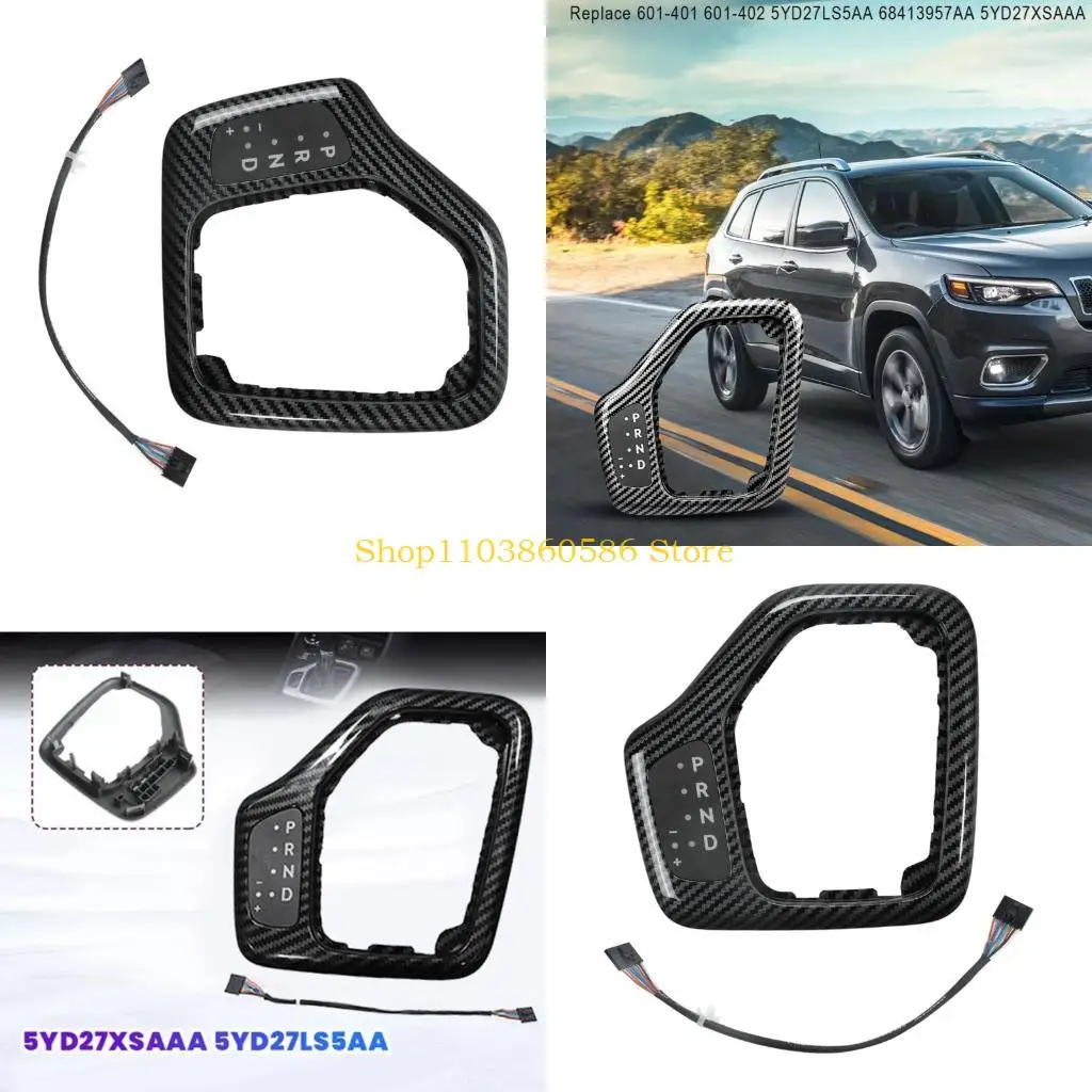 

242A Enhancing Shifting Lever Bezels Module Wiring Set Replaces 601-401 68413957AA 5YD27XSAAA 5YD27LS5AA Carbon Fiber Design