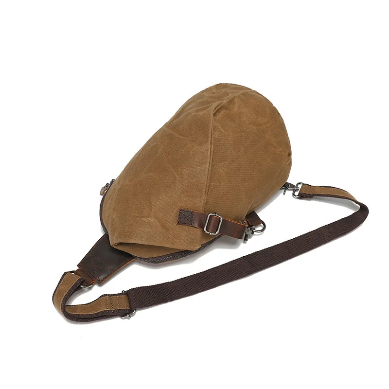 2024 popular canvas chest bag, new men's bag, travel diagonal motorcycle bag, men's shoulder bag