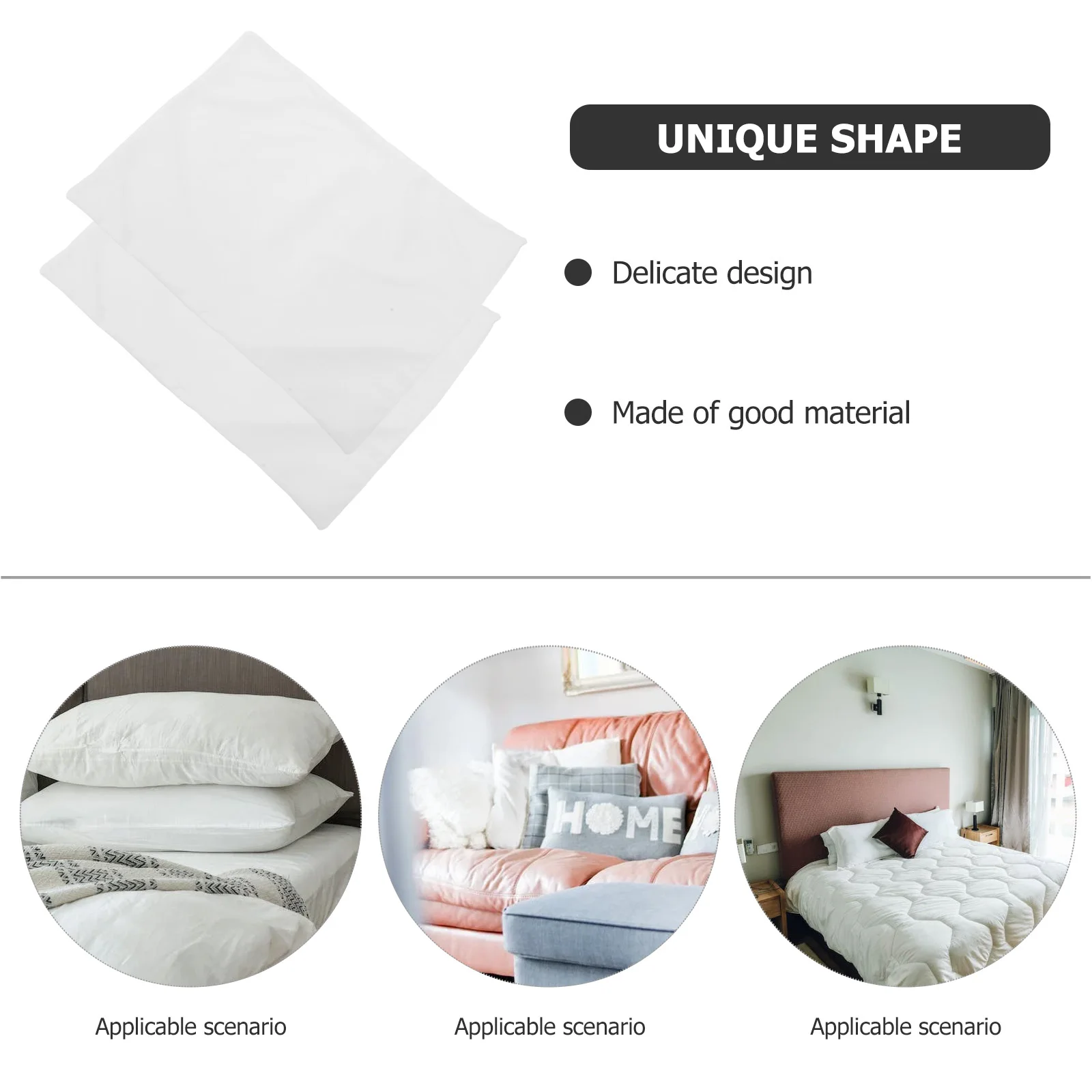 2Pcs Children Pillow Cases Envelope Closure Toddler Pillowcase Kids Cover White Travel Size Soft Comfortable Washable