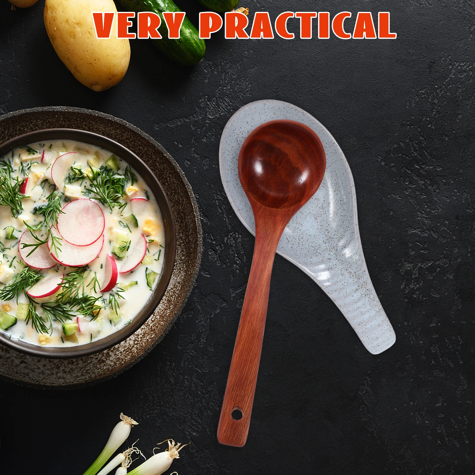 

2Pcs Spoon Rest Set Ceramic Stove Top Holder for Kitchen Counter Large Spoon Rest Decorative Utensil Organizer Cooking