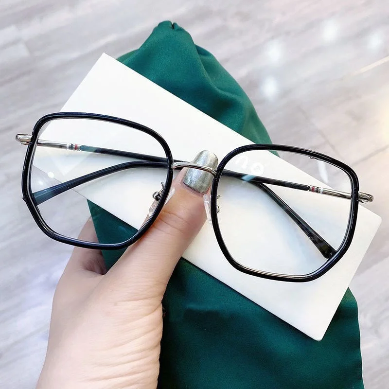 Anti Radiation Glasses for Women Men Metal Replaceable Lens Eyeglasses