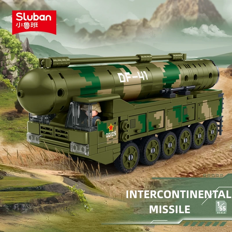 

186PCS Intercontinental Ballistic Missile Model Military Strategic Strike Weapons Building Blocks Educational Toys for Children