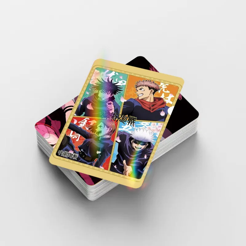 สติกเกอร์การ์ดโลโม่ลายอนิเมะญี่ปุ่น จูจุตสึ ไคเซ็น 124 ชิ้น พร้อมโปสการ์ด ข้อความ รูปภาพ ของขวัญสำหรับแฟนเกม ของสะสม การ์ดสะสม