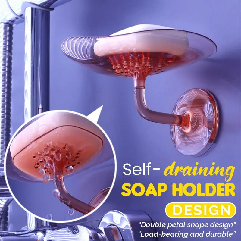 

Soap Rack No Drilling Wall Mounted Double Layer Soap Holder Soap Sponge Dish Bathroom Accessories Soap Dishes Self Adhesive