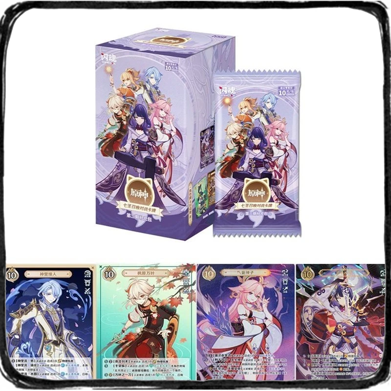 new-genshin-impact-series-seven-saints-summoning-battle-cards-issue-3-collectible-cards-anime-peripheral-holiday-toys-gifts