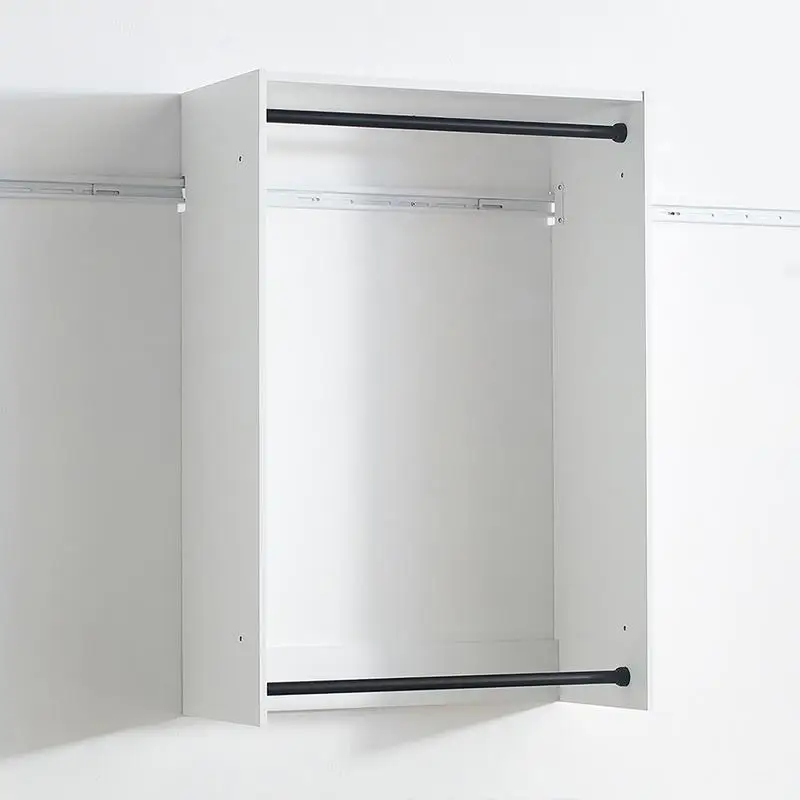 Système de placard mural en bois, solution de rangement personnalisable, design peu encombrant, organisation élégante pour toute pièce, facile