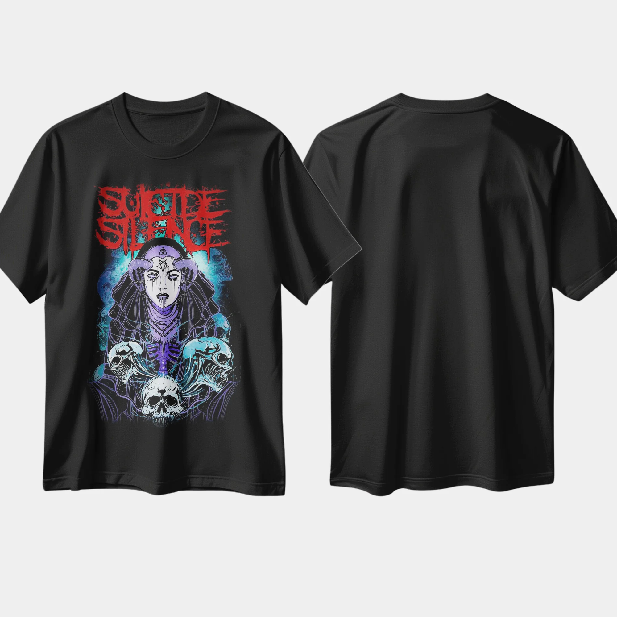 المعادن الفرقة تي شيرت الانتحار الصمت الأمريكية الفرقة روك هدية القطن جولة الرقبة الرجال النساء تيز قصيرة الأكمام