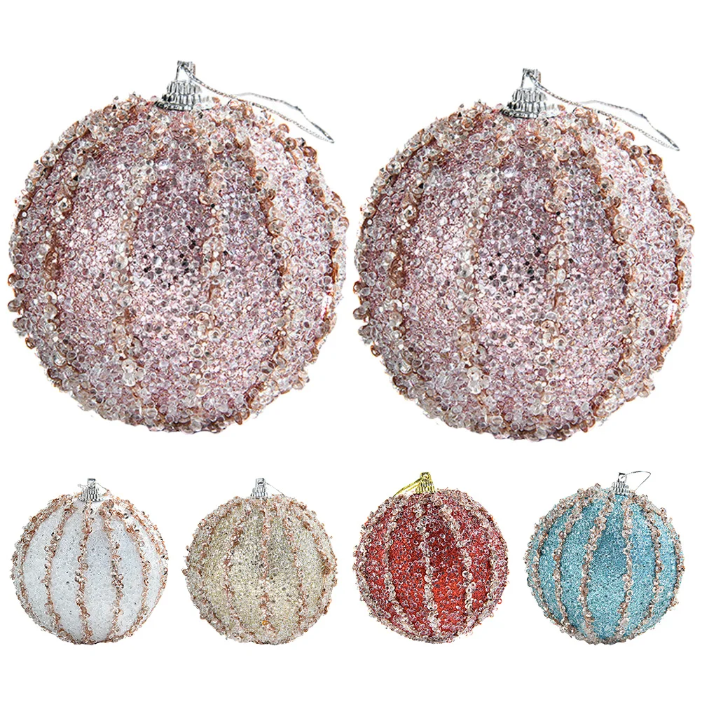 

6Pcs Xmas Tree Balls Ornament Christmas Decorations Lightweight Safe for Branches Christmas Tree Hanging Ornaments
