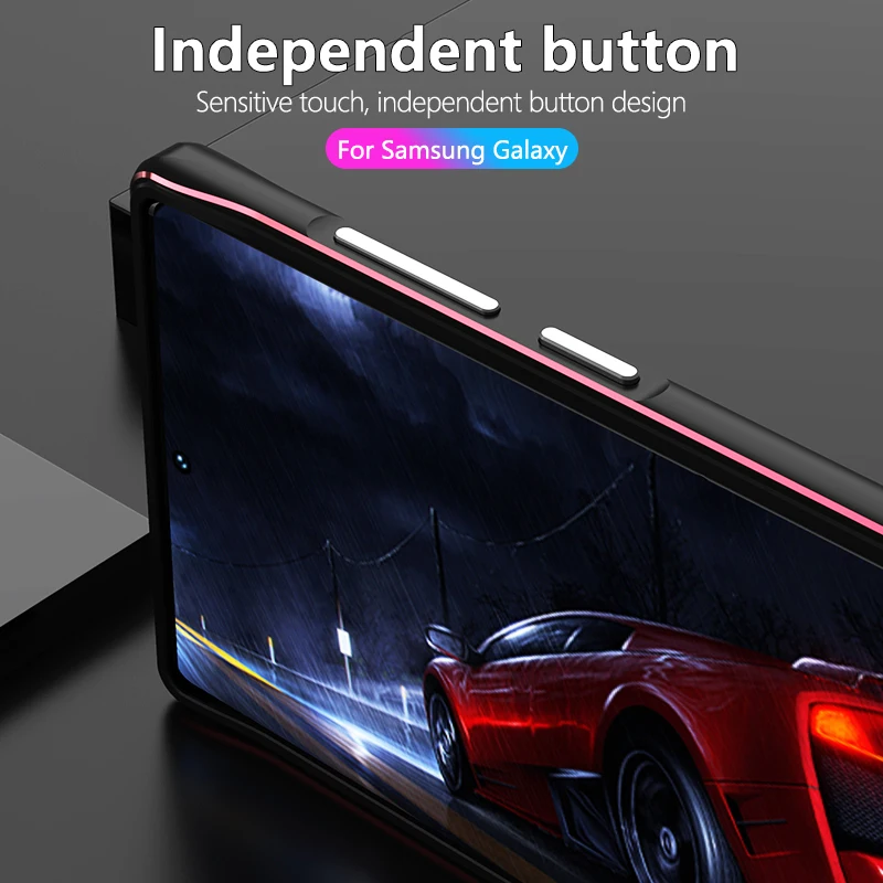 Luxury Metal Frame Bumper Phone Case for Samsung Galaxy S25 S24 S23 Ultra Plus Aluminum Alloy Heat Dissipation Shockproof Cover