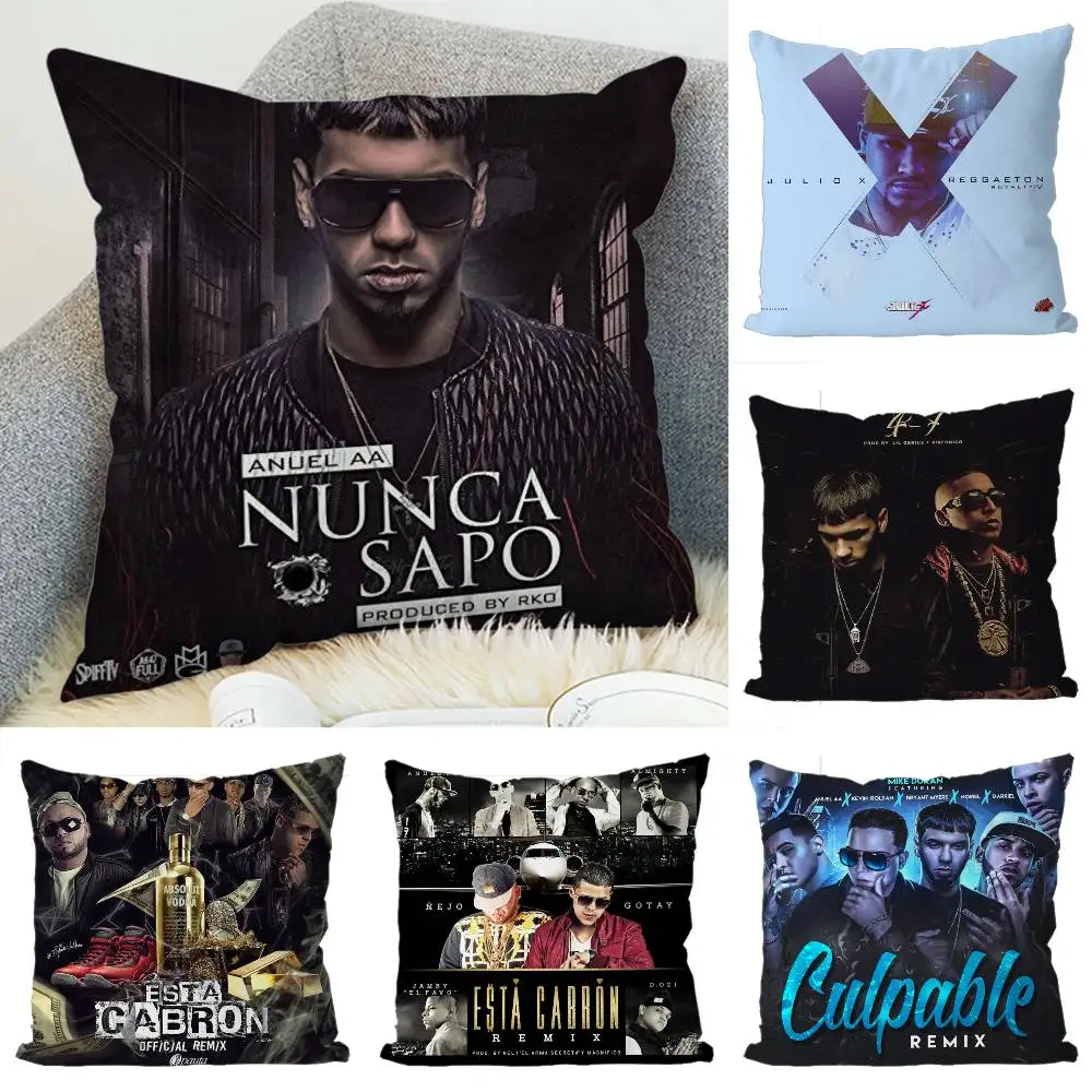 

Anuel Aa Pillow Case Luxury Double-sided For Car Pillows 45x45 Cushions Cover Home And Decoration Sofa Pillowcase 50x50