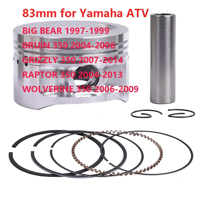 Motorbike Parts Ring Set Piston 83mm for Yamaha ATV BIG BEAR BRUIN GRIZZLY RAPTOR WOLVERINE 350 2WD IRS 4WD YFM350 AUTO 4X4