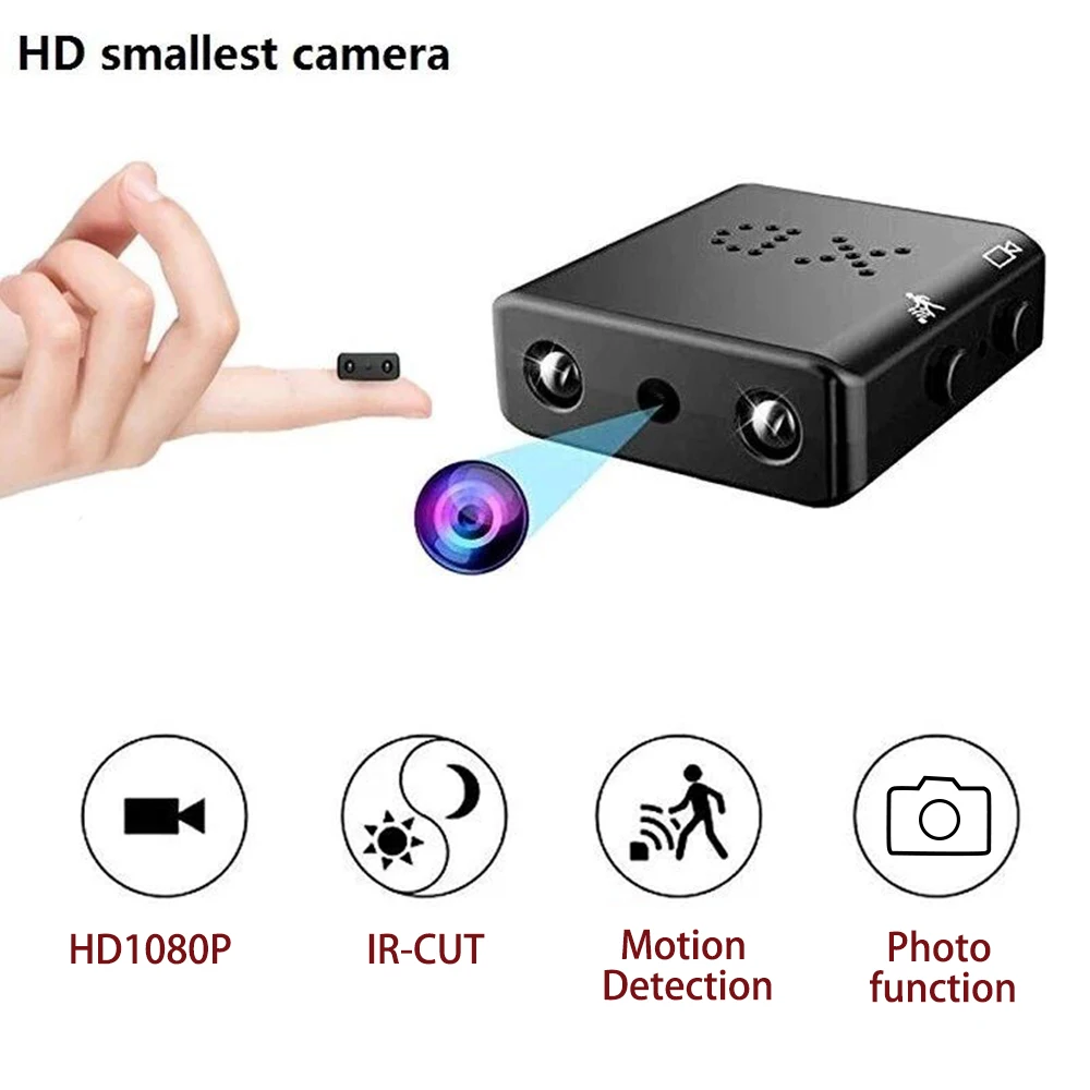 Mini caméra XD IR-CUT la plus petite caméra Full HD 1080P caméscope de sécurité à domicile caméra de vision nocturne infrarouge micro cam DV DVR Détection de mouvement