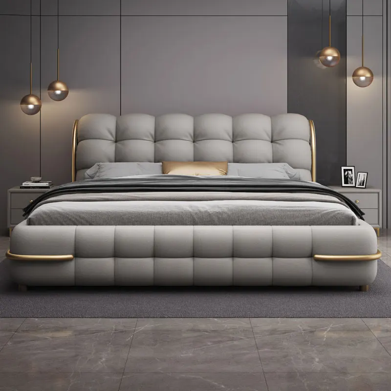 منظم غرفة النوم، أدراج فاخرة، تنجيد كوين، لوح رأسي للسرير، منضدة Camas De Dormitorio، أثاث منزلي #3