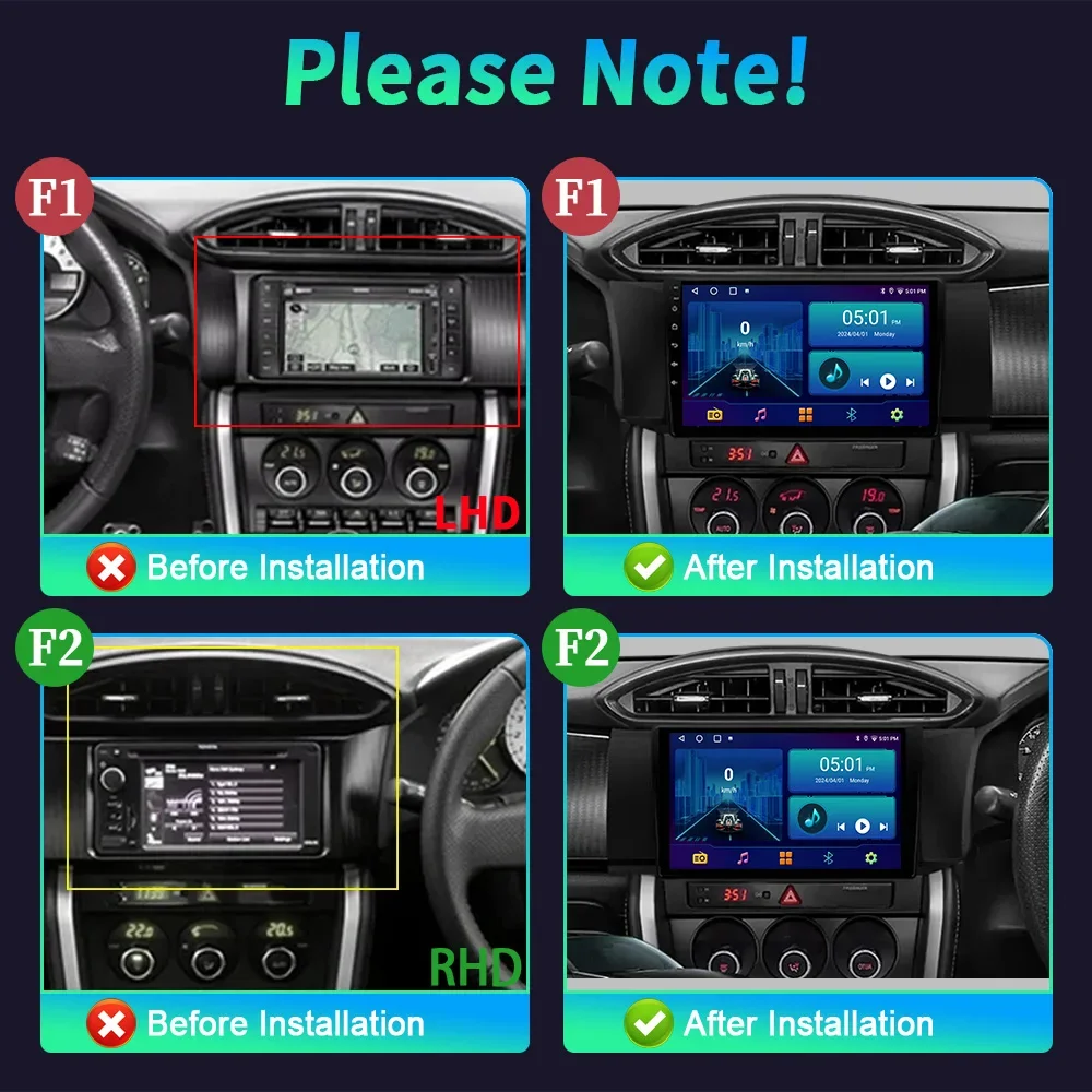 For Toyota GT86 GT 86 Subaru BRZ 2012-2016 Car Radio Multimedia Video Player Navigation 4G CarPlay Android 14 BT Carplay Screen