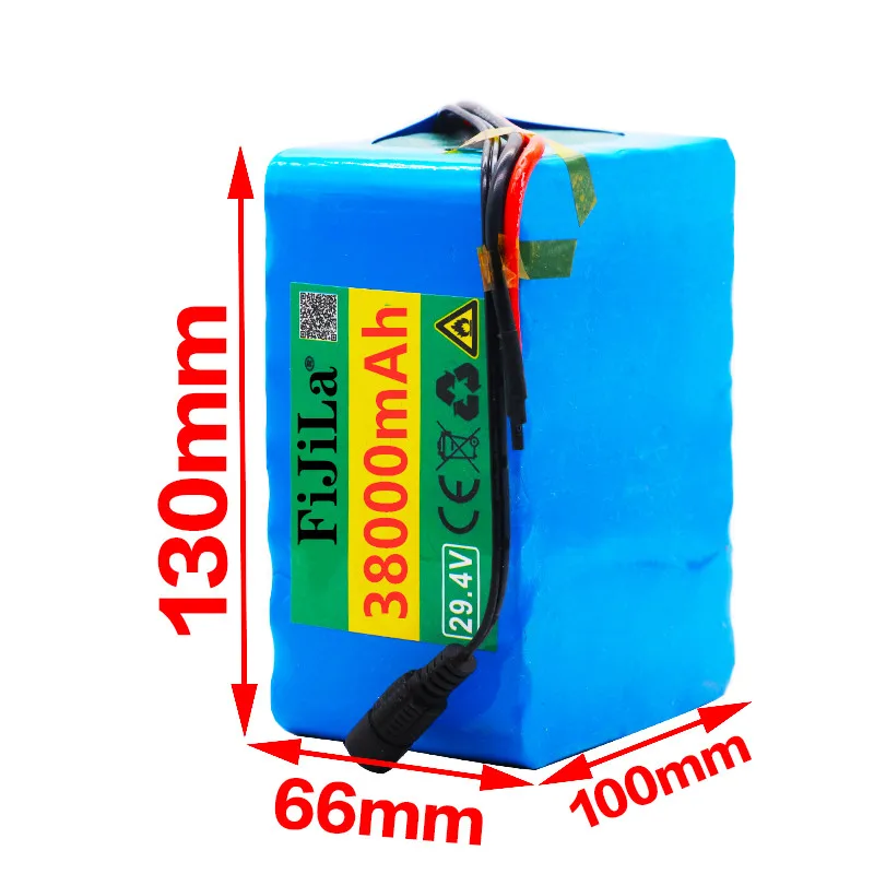 7S5P 24v 38Ah battery pack 500w 29.4V 38000mAh lithium ion battery for wheelchair electric bicycle pack with BMS + charger