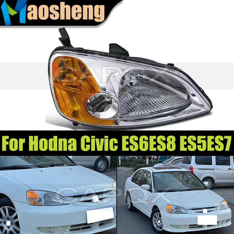 

Передняя фара с ручной регулировкой или электрической регулировкой для Hodna Civic ES6 ES8 ES5 ES7 2001-2003, фара головного света