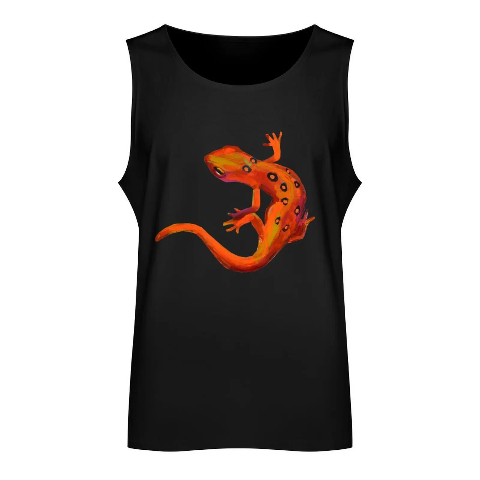 Eastern Newts Orange on Blue by Robert Phelps Tank Top Vest for boy basketball gym t-shirts man