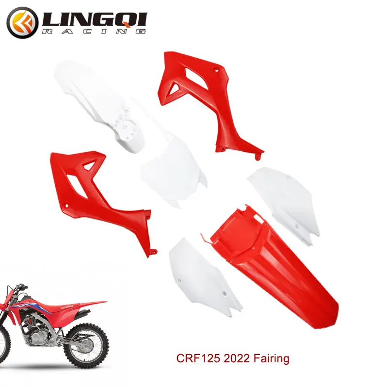 Ling Qi Motorcycle Accessories CRF125 Plastic Fender Kit For  CRF 125 2022 Motorcycle Fender Cover