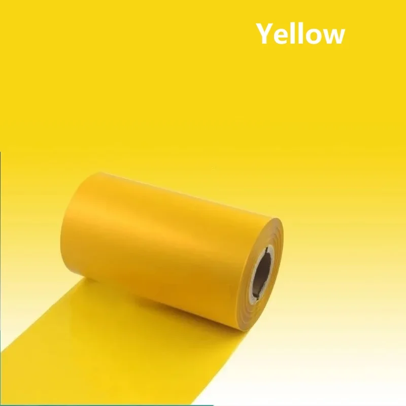 

Yellow Orange DK Green Purple Color Wax Ribbon for Barcode Label Print Thermal Transfer Ribbon for Paper Label Printer