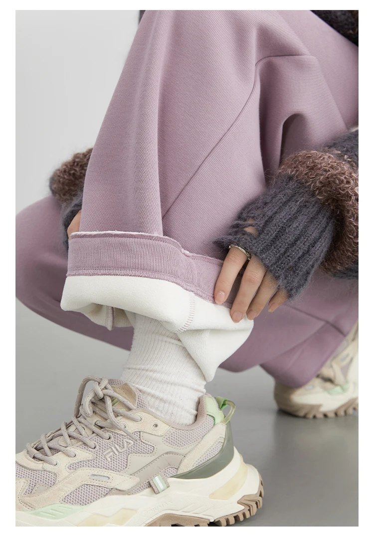 CHIC VEN Women's Pant Streetwear Solid Loose New Drawstring Sports Casual Trousers High Waisted Pants Autumn Winter 2025