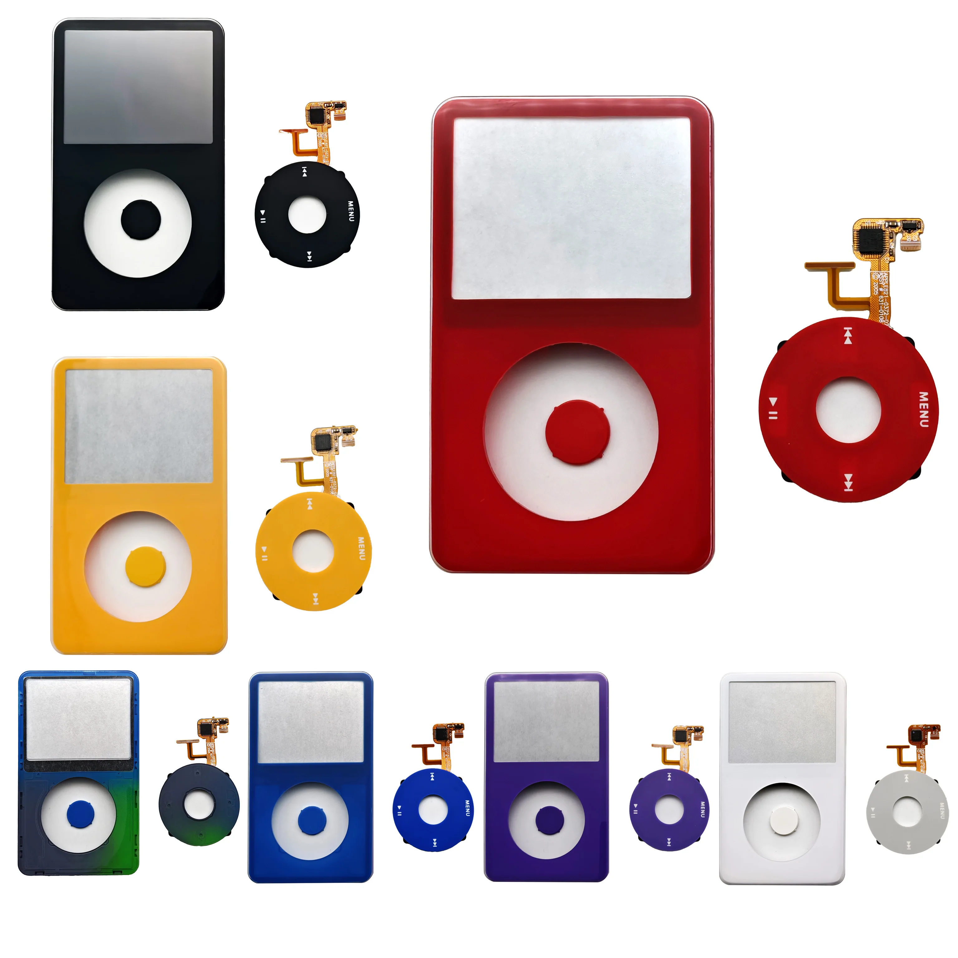 غطاء أمامي لجهاز iPod 5th Gen، غطاء مبيت متعدد الألوان مع عجلة النقر وزر مركزي لاستبدال iPod Video 30GB 60GB 80GB #1