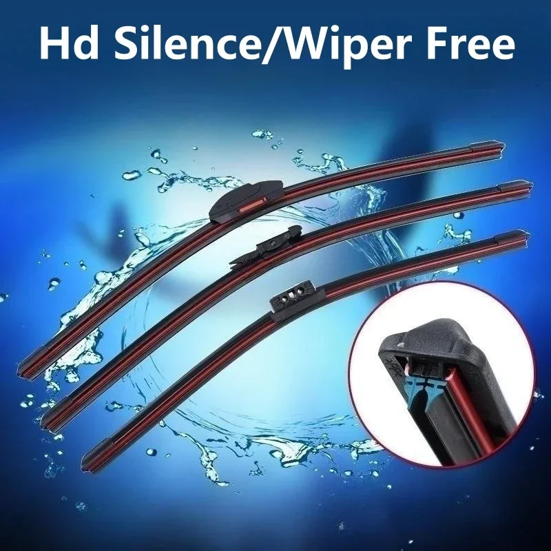 16-20\'\' Car Windshield Wiper Blades Universal Soft Double Layer Rubber Frameless Bracketless Brushes Accessories Windscreen