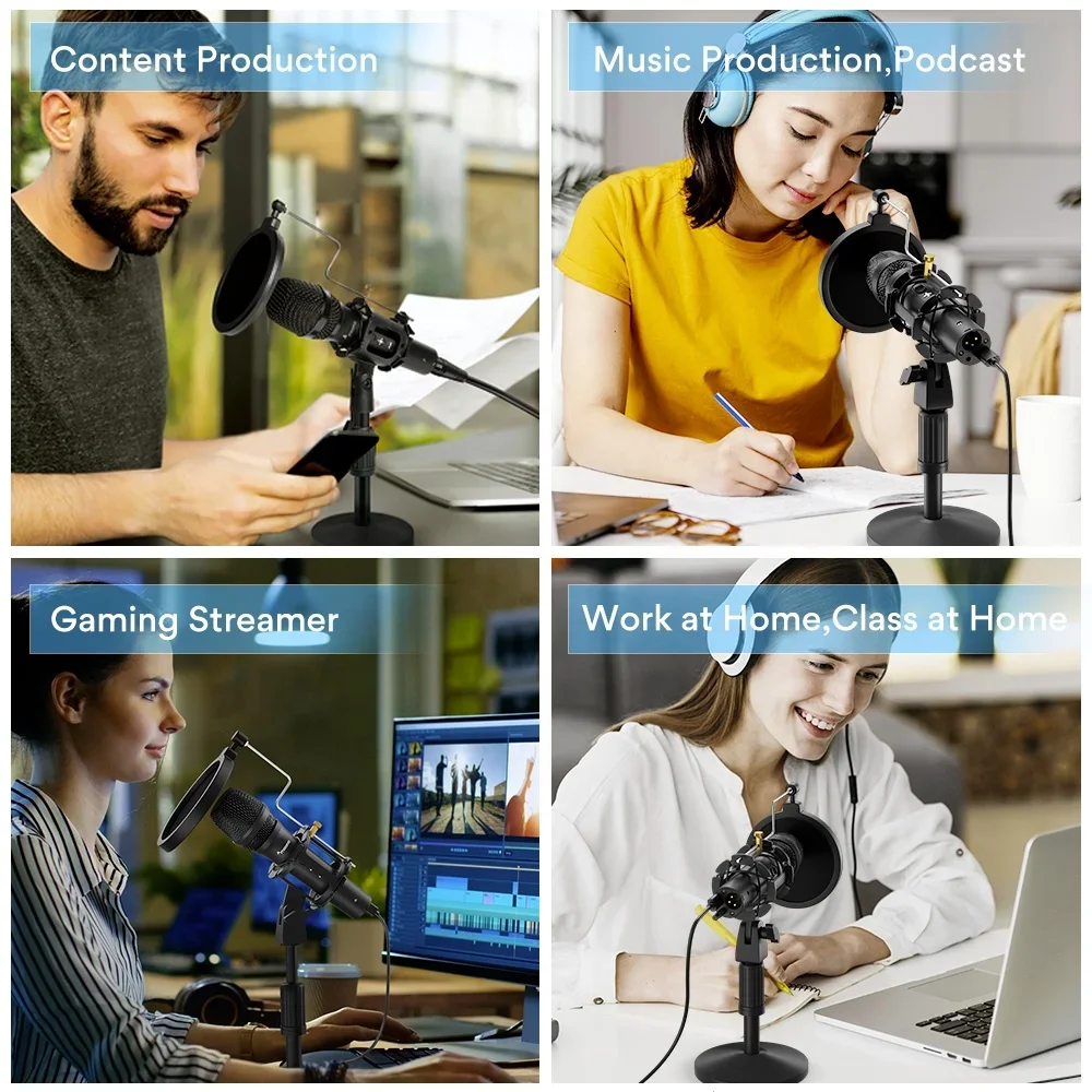 -MAONO Professional Noise Cancelling Dynamic Audio Video Microphone Singing Karaoke Recording Live Stream Gaming Microphones