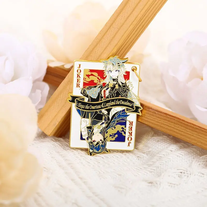 لابلاند موضوع شارة معدنية الفرسان أنيمي لعبة الكرتون الشكل دبوس بروش اكسسوارات الحافة زر تأثيري هدية عيد الميلاد