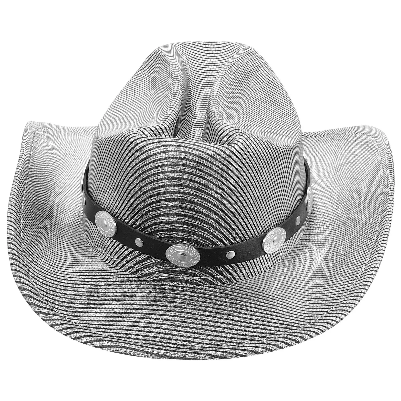 

Shiny Cowboy Hat Vintage Style Wide Brim Uv Protection Party Decoration Accessory For Women Men Outdoor Travel Photoshoot