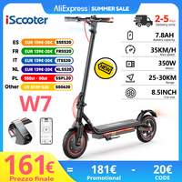 iScooter Electric Scooter W7 8.5Inch 36V 7.8Ah Battery 350W Motor 25km+ Range 3-Speed Modes double shock absorbers E Scooters