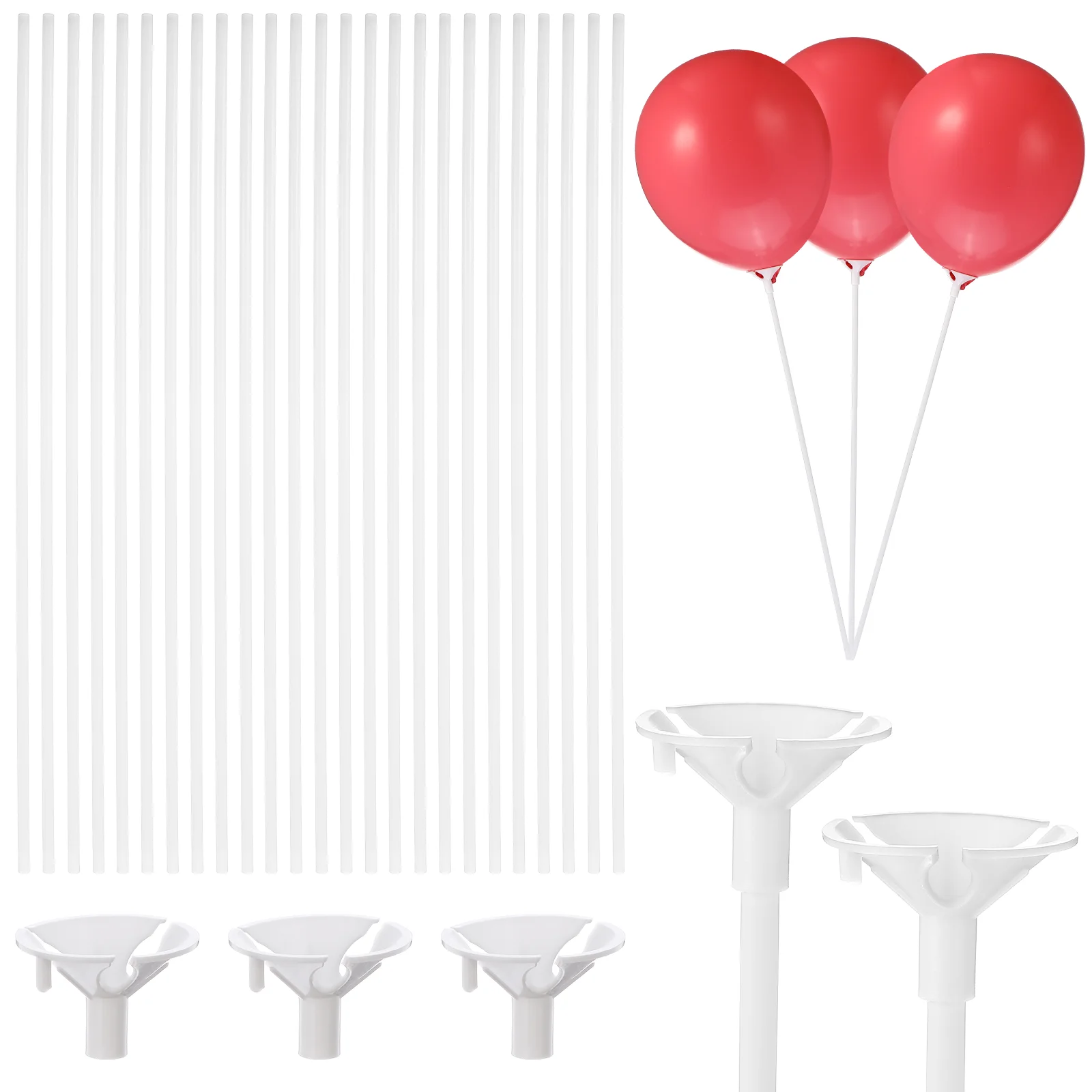 

50 Pcs Balloon Balloons for Birthday Centerpieces Tables Column Tower Stand Holder Sticks with Cups Suite