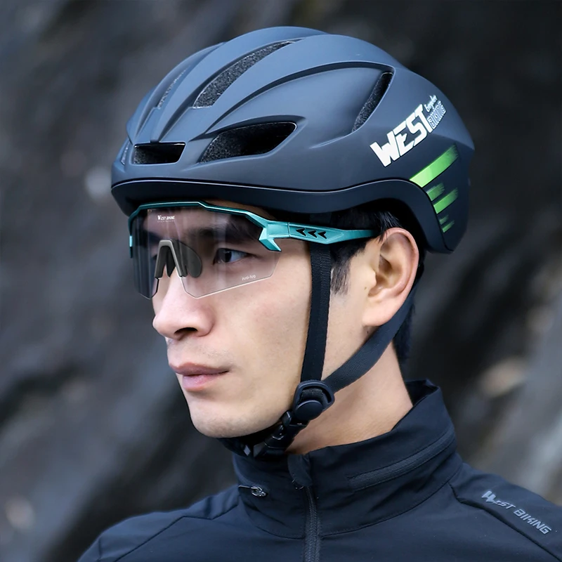 WEST BIKING Photochromic Cycling Sunglasses Anti-Fog Bike Goggles Rimless Windproof Sport UV400 Glasses TR90 Glasses Frame