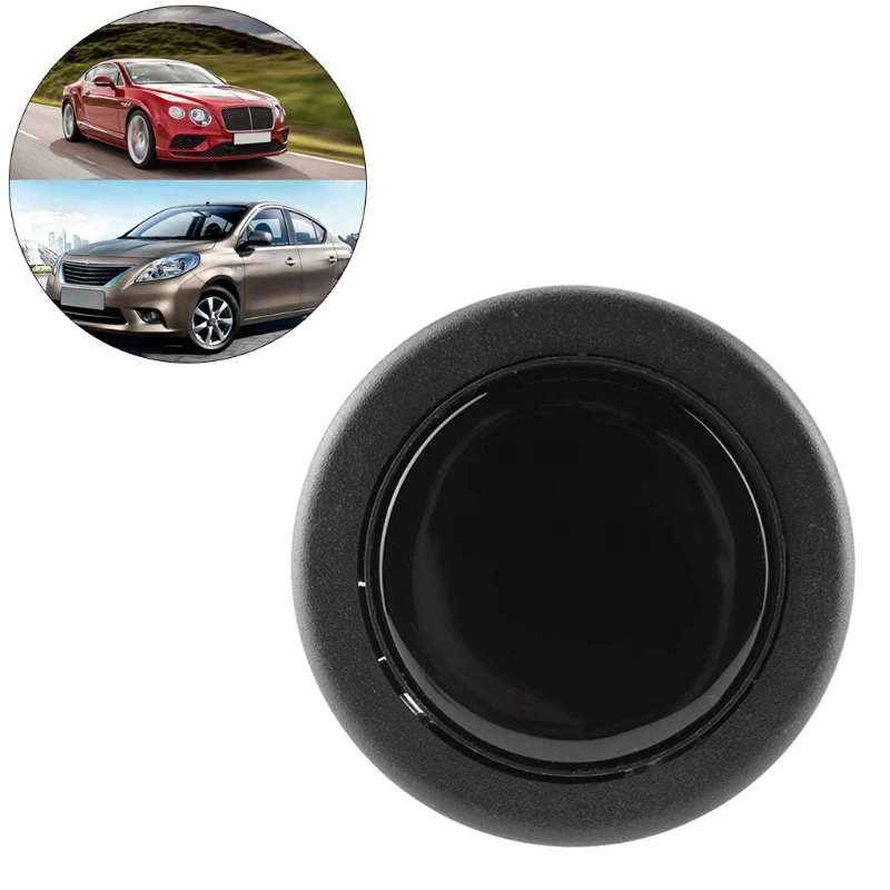 Black Universal Modified Automotive Steering Wheel Horn Button Replace Old Parts