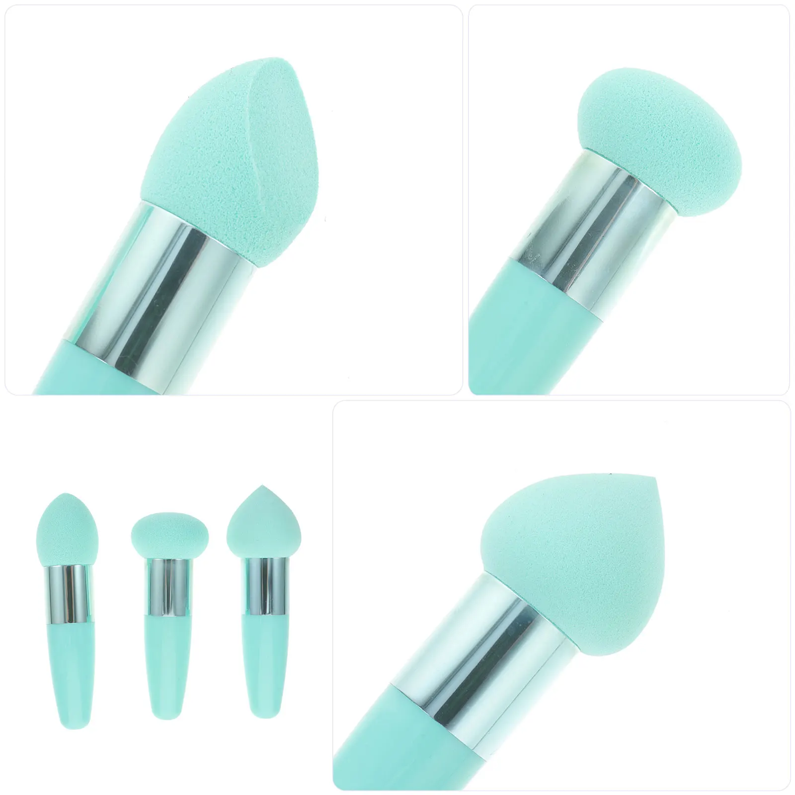 3 stuks Paddestoel Concealer Borstel Schoonheid Pen Set Hoge Dichtheid Foundation Spons Make-up Sponzen Premium Latex Borstels Draagbaar