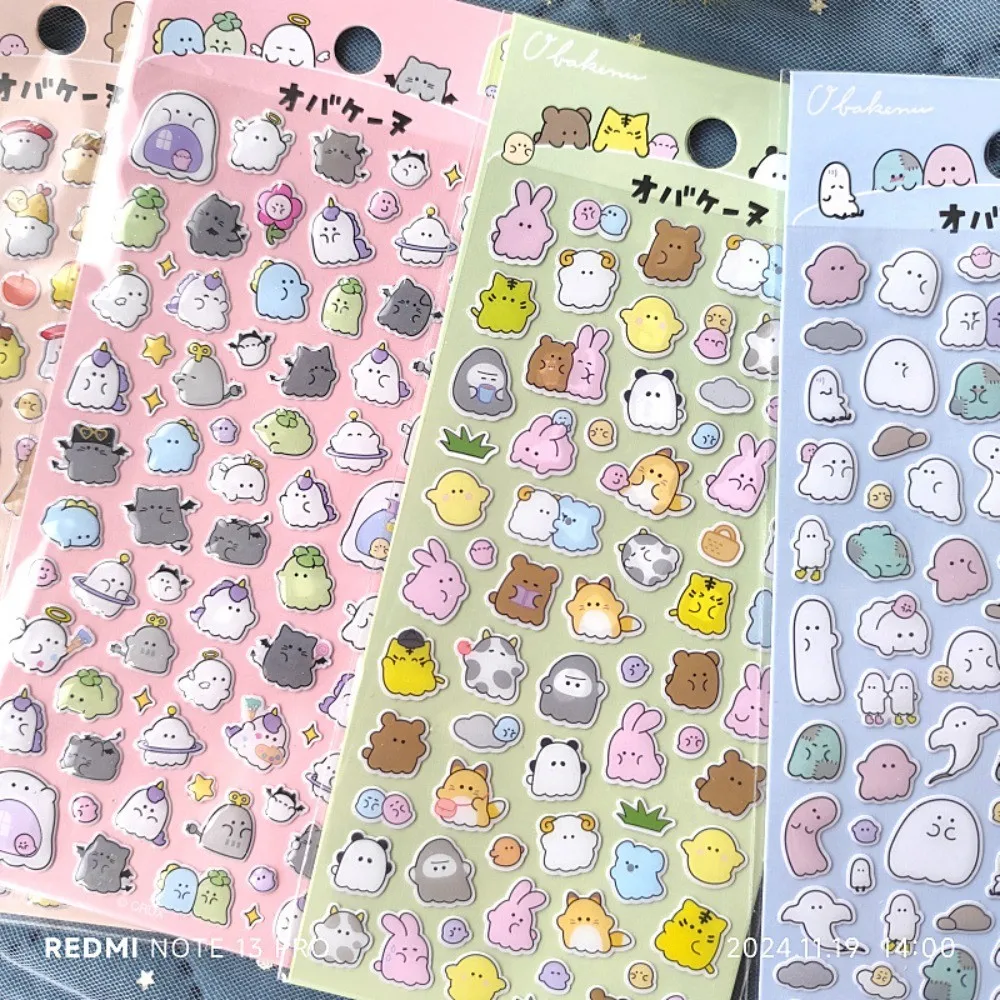 

Набор из 4 официальных лицензионных стикеров из эпоксидной смолы «Милый призрак» — различные стили, мультяшные мини-декорации, магазин «Аниме-миры»