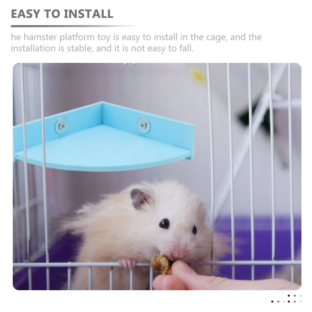 

3 Pcs Cage Platform Hamster Stand Toy Hamsters Universal Wall Pvc Guinea Pig Pet