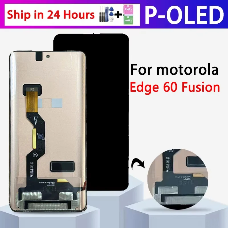 P-OLED de 6,67 pulgadas para Motorola Edge 60 Fusion pantalla lcd XT2503-4 con montaje de digitalizador de pantalla para Motorola Edge60 Fusion lcd