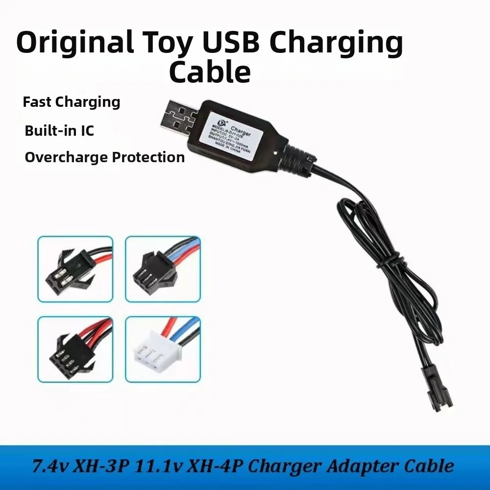1/5pcs 11.1V 3S XH-4P/7.4V 2S XH-3P Plug Lithium Battery Charger Multistyles Plastic 1-to-3 Adapter Cable Adapter Cable