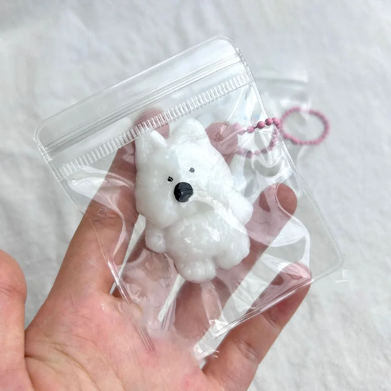 1/3pcs Kawaii Mini Cartoon Bear Western Highland Lamb Elephant Finger Toy Key Chain Bag Pendant Squishy Animal Kids Girl Gift