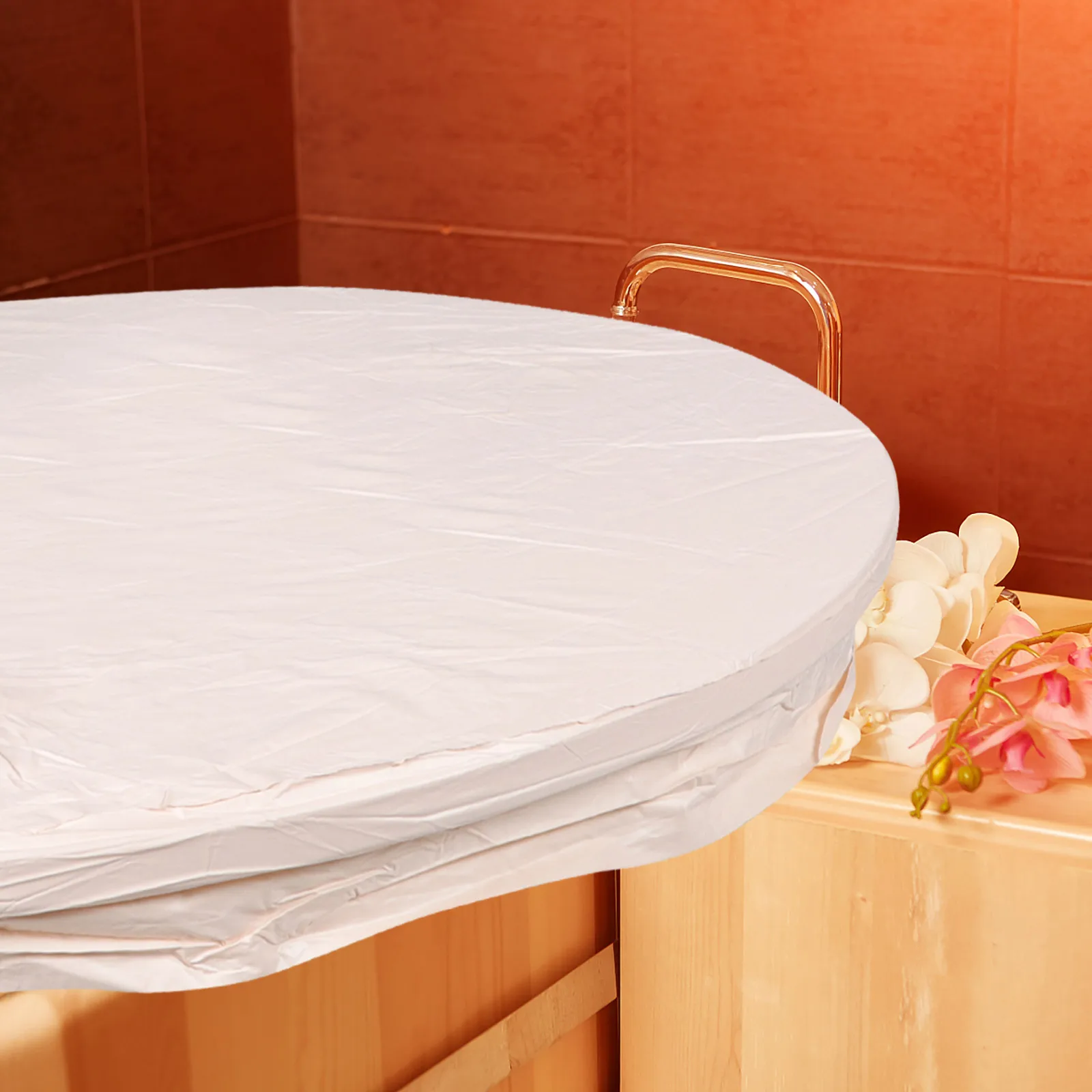 

Folding Bathtub Insulation Cover 80x80 Durable PVC Bathing Accessories Foldable Lid For Soaking Tub