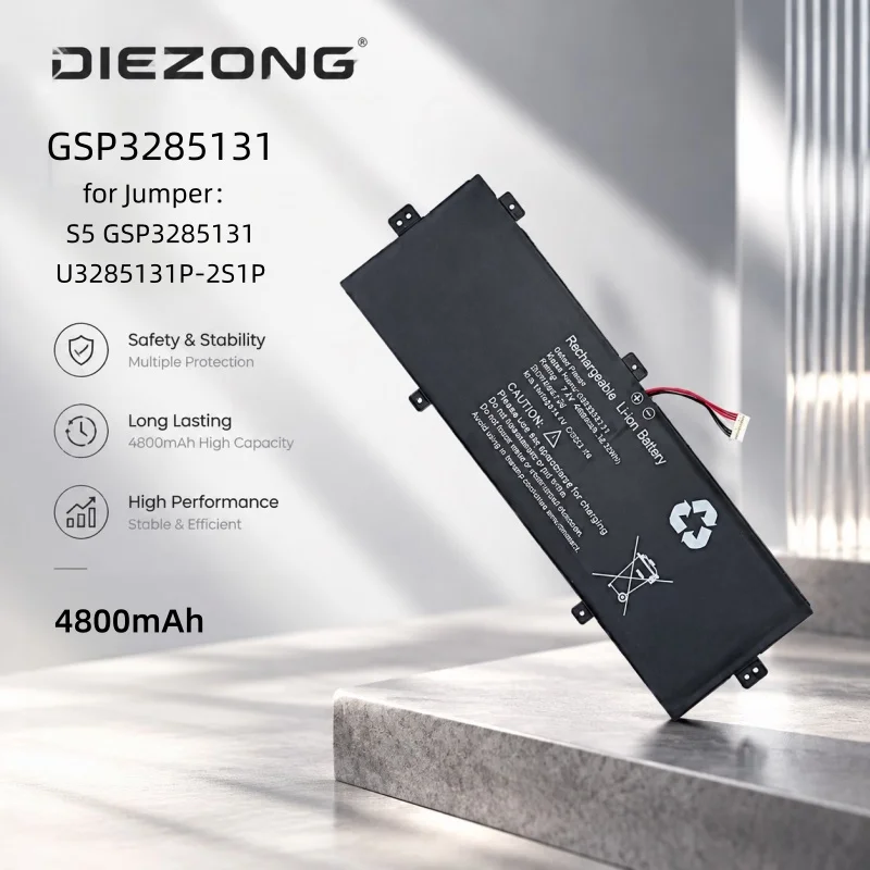 48000mAh Laptop Battery GSP3285131 U3285131P-2S1P for Jumper S5 Notebook Long Lasting Replacement Battery