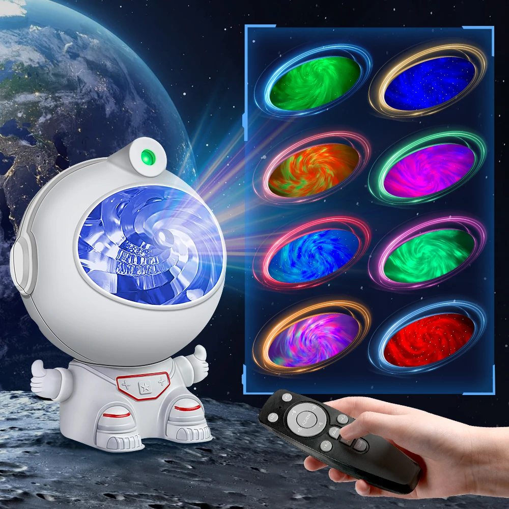 Astronaut Galaxy Starry Projector Night Light Star Projector Night Lamp with Timer and Remote For Bedroom Decorative Kids Gift