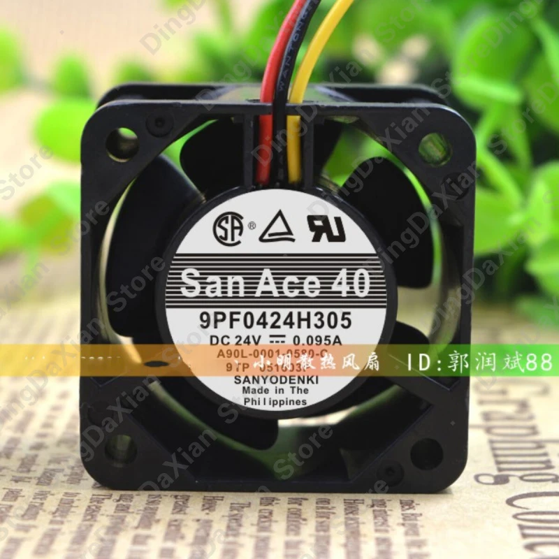 X 1PCS For SANYO 9PF0424H305 | DC24V 0.095A | 4CM | Micro Industrial Chassis Cooling Fan